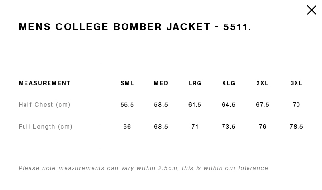 Indica Unsiex College Bomber Jacket
