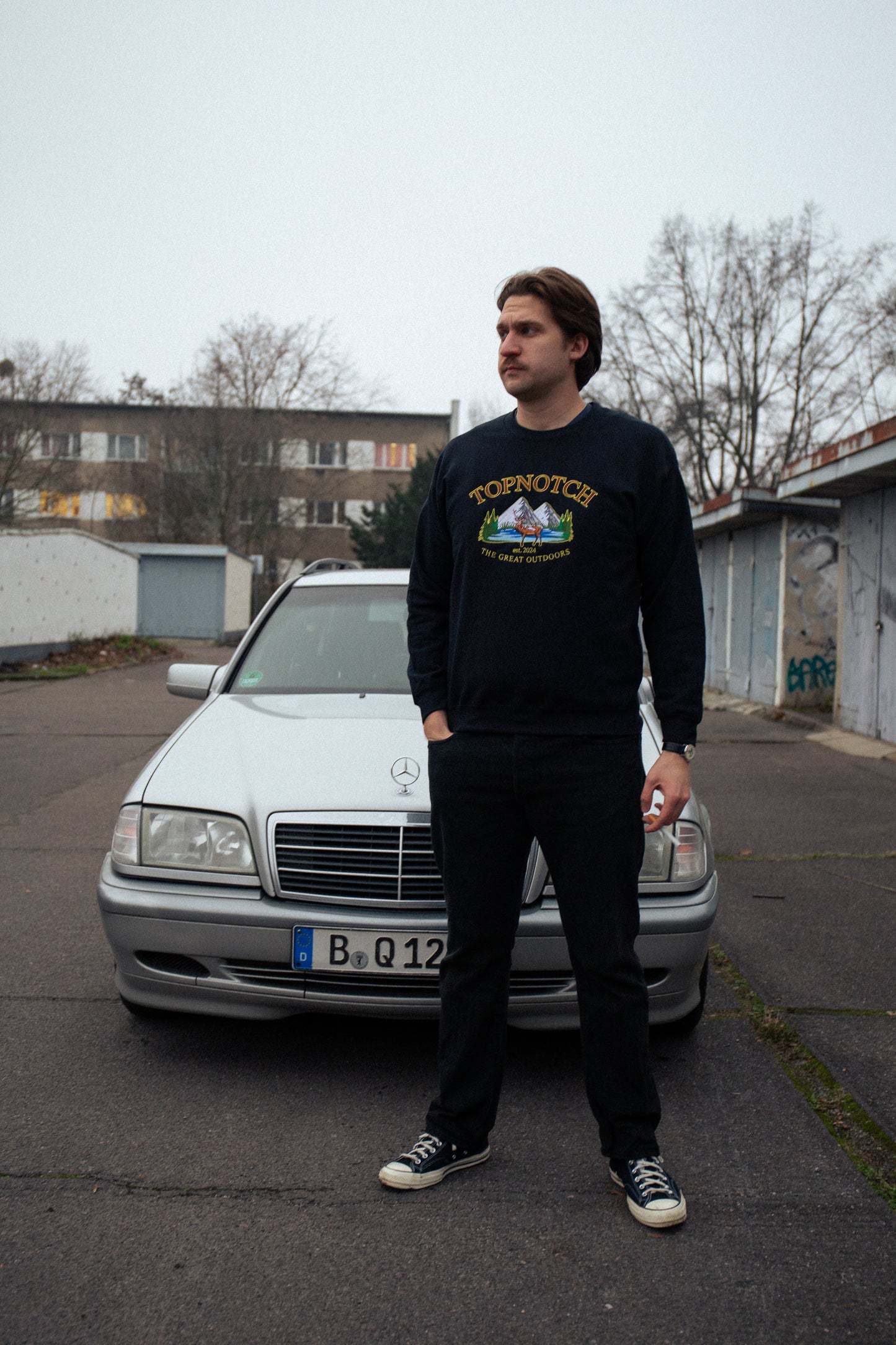 Vintage Sweater Deer Black