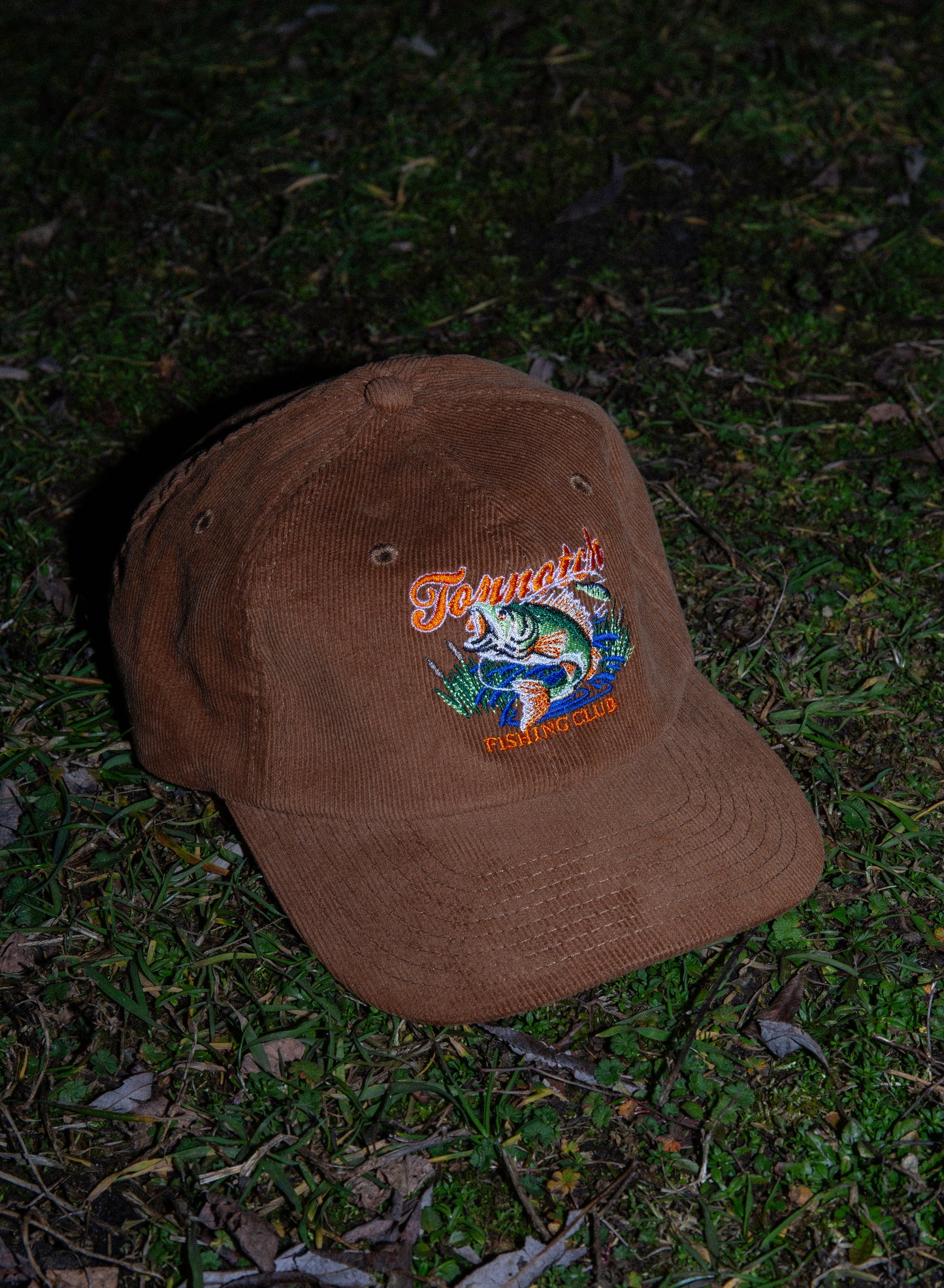 Cord Camel Cap Fishing Club