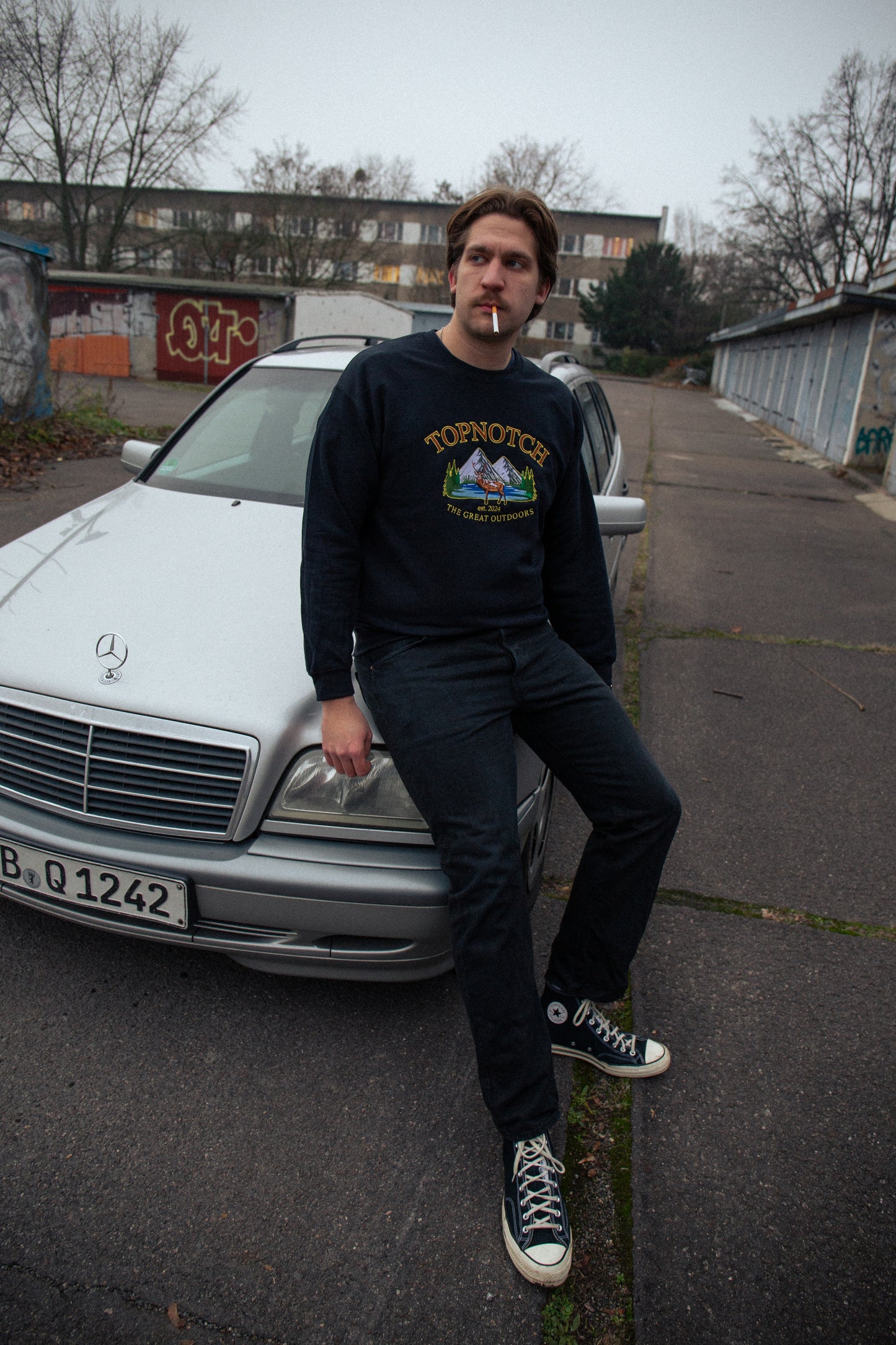 Vintage Sweater Deer Black