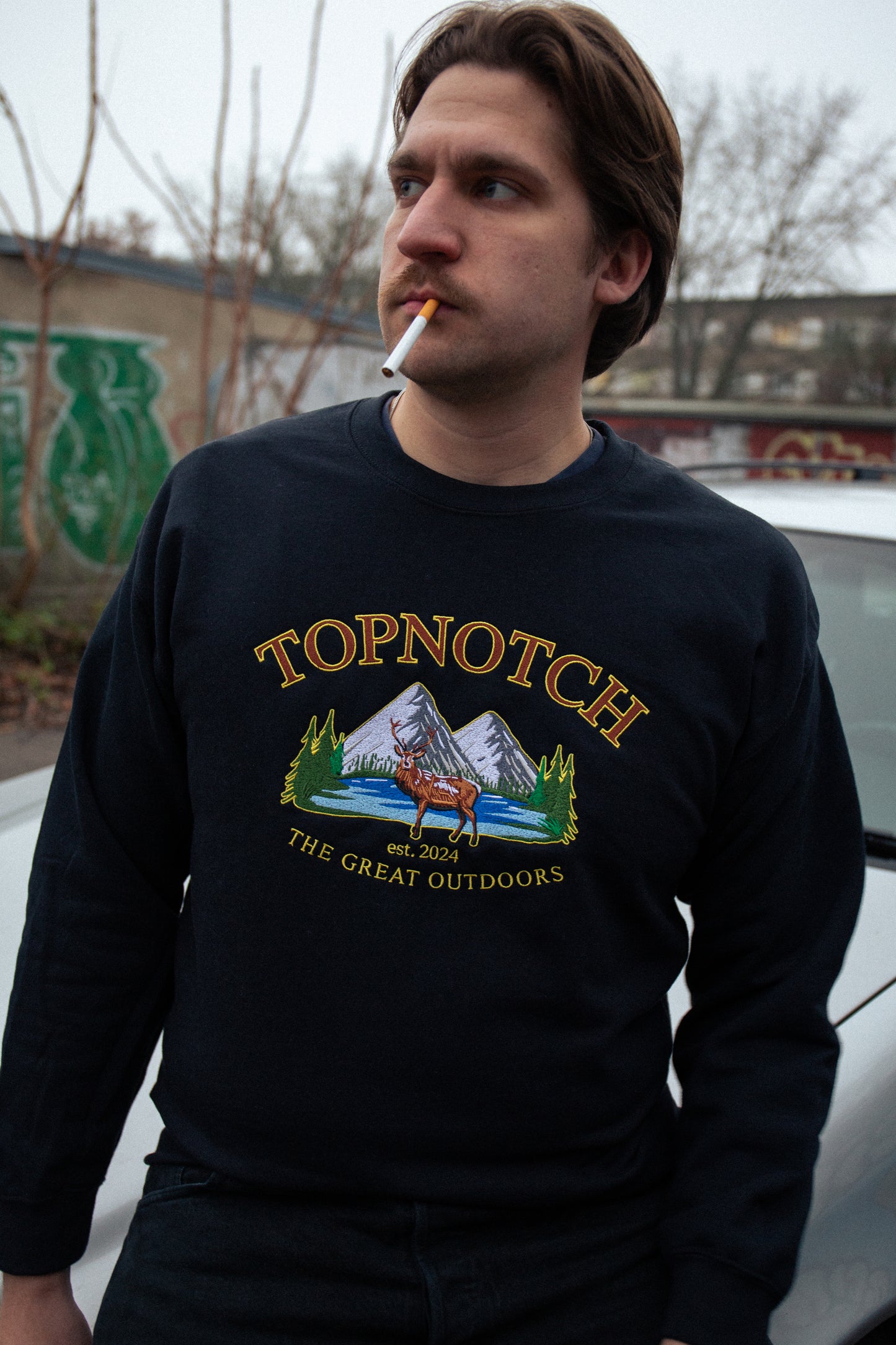 Vintage Sweater Deer Black