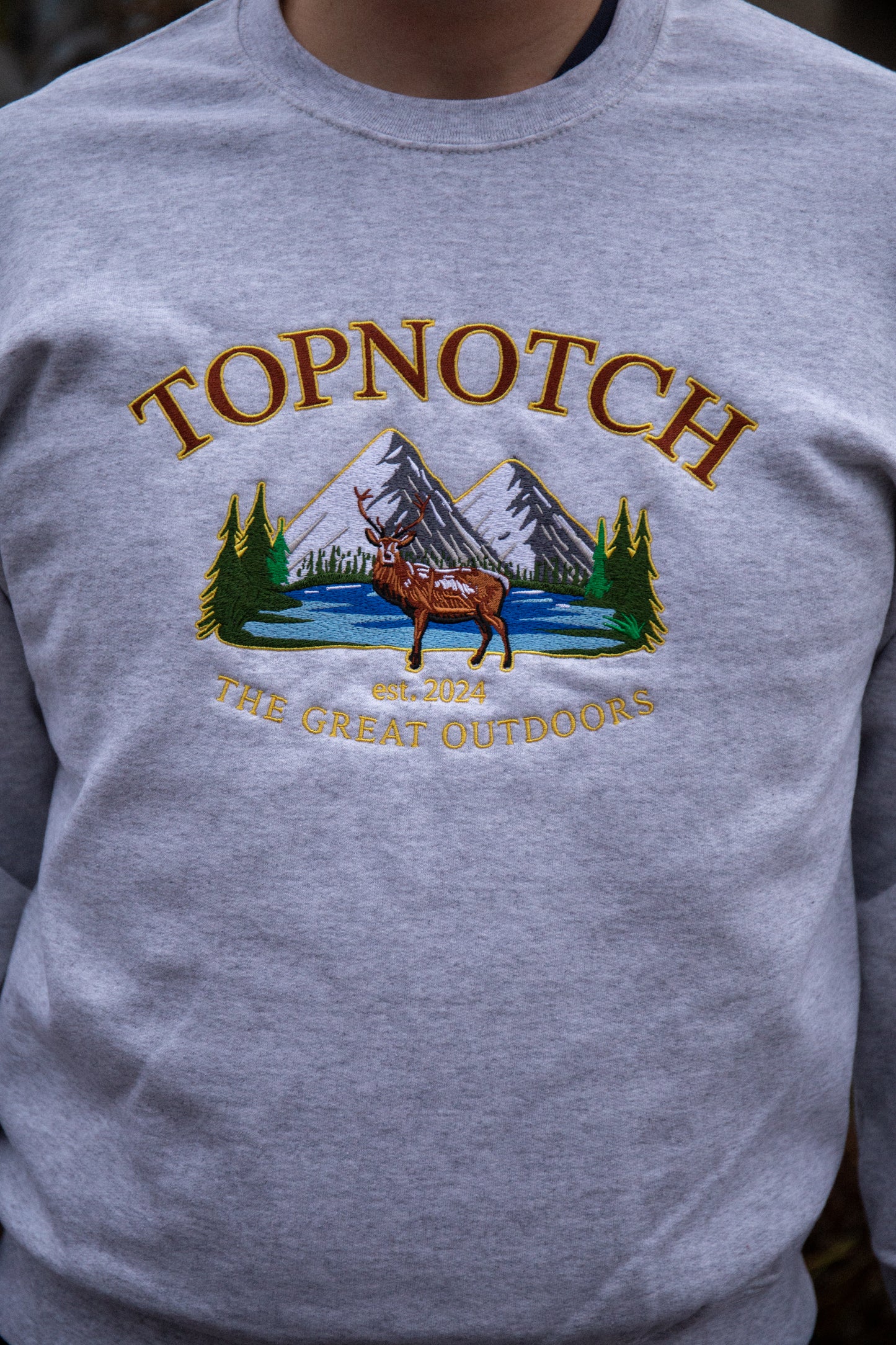 Vintage Sweater Deer Light Grey