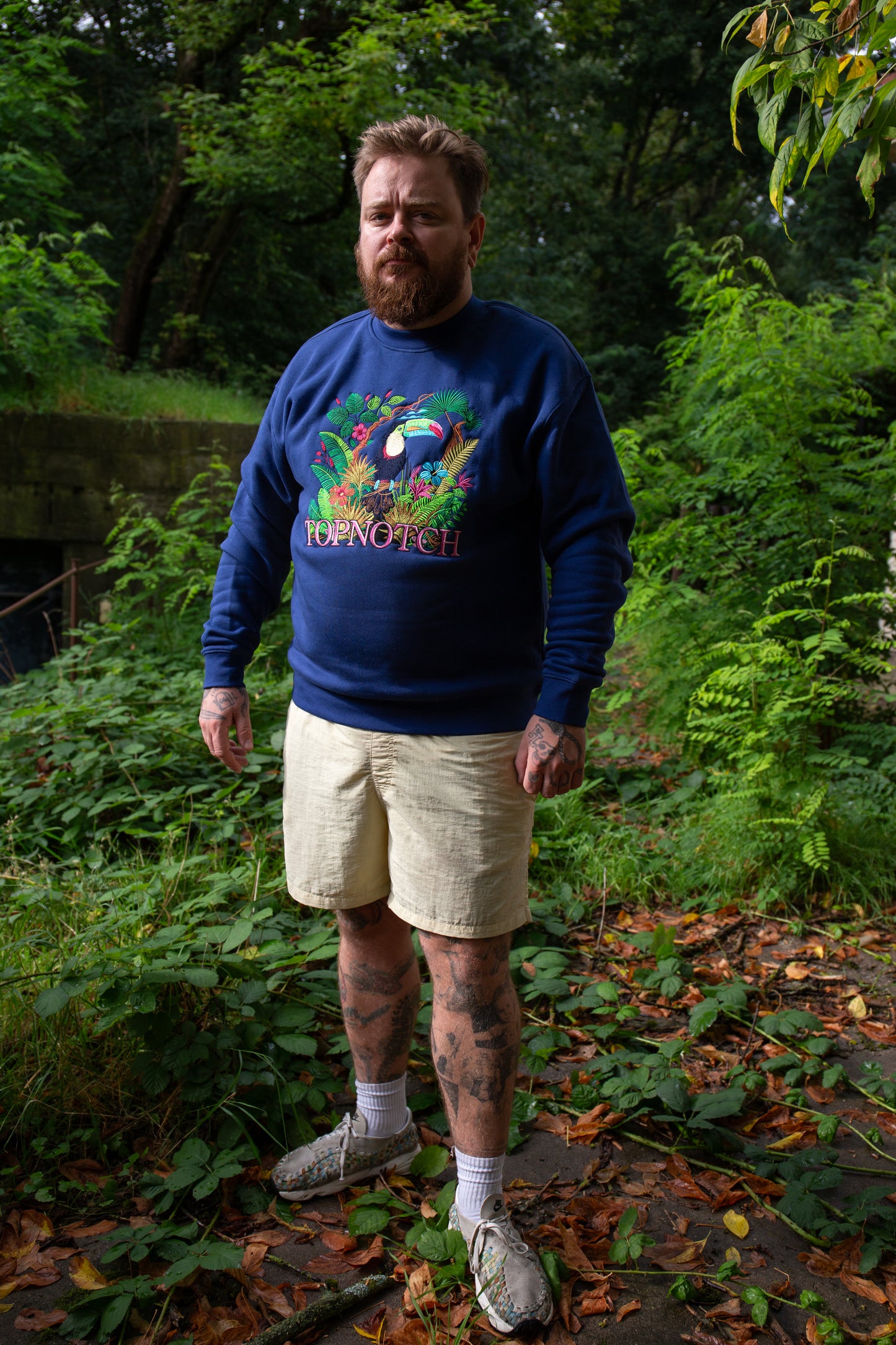 Topnotch Embroidery Safari Tukan Sweater Navy